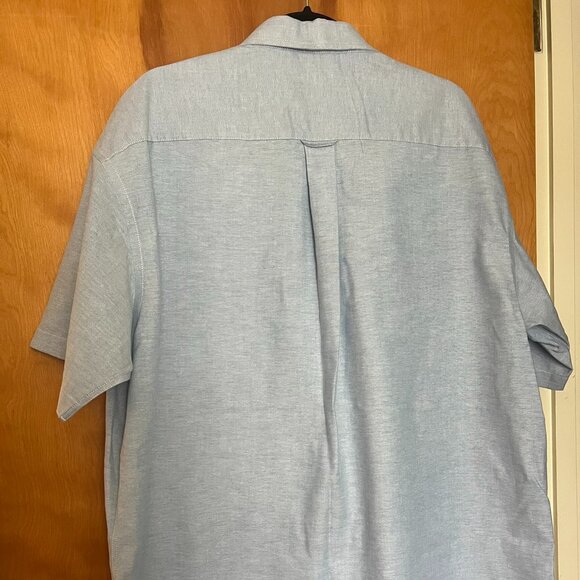 Cotton Blend Short Sleeve Chambray Button Down Shirt // Croft & Barrow Men's 18 - Picture 7 of 7